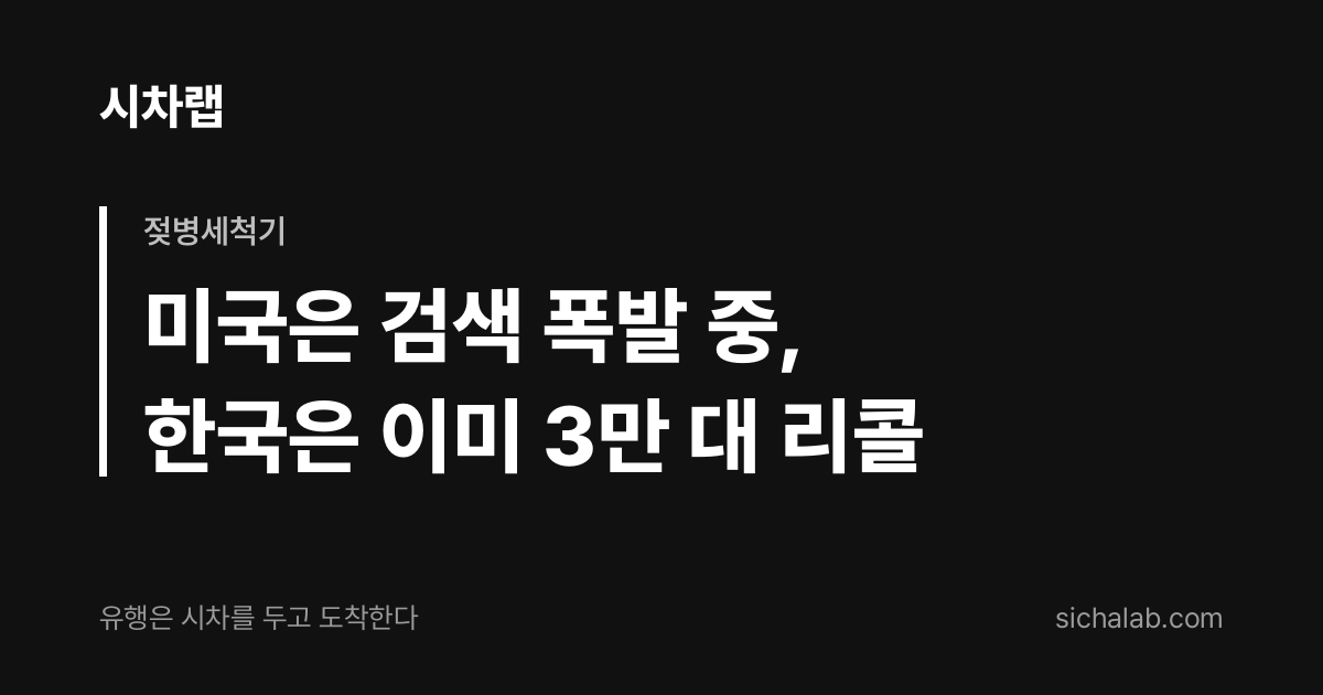 젖병세척기 — 미국은 검색 폭발 중, 한국은 이미 3만 대 리콜 | 시차랩