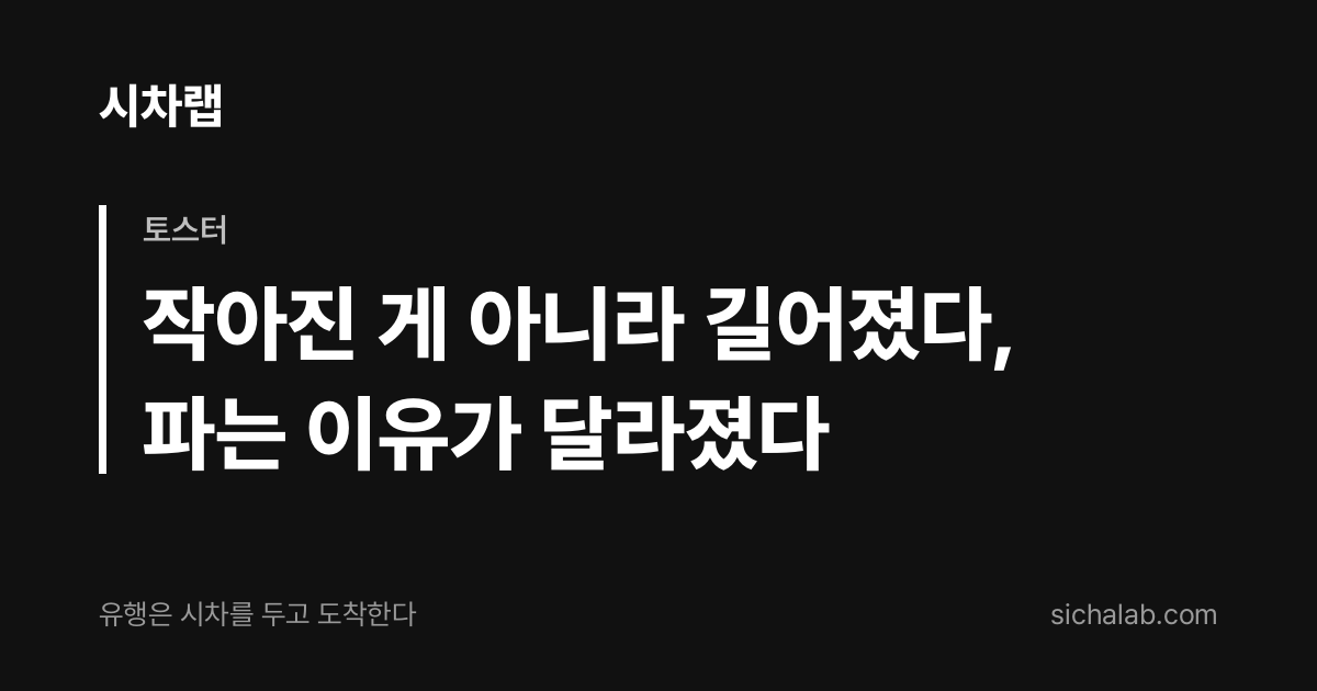 미국에서 뜨는 슬림 토스터, 작아진 게 아니라 길어졌다 | 시차랩